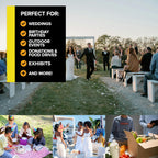40-Gallon Corrugated Cardboard Trash & Recycling Containers (10 Pack) - Heavy-Duty, Disposable & Recyclable Waste Bins for Events, Festivals & Construction Sites - Easy Assembly & Foldable Storage