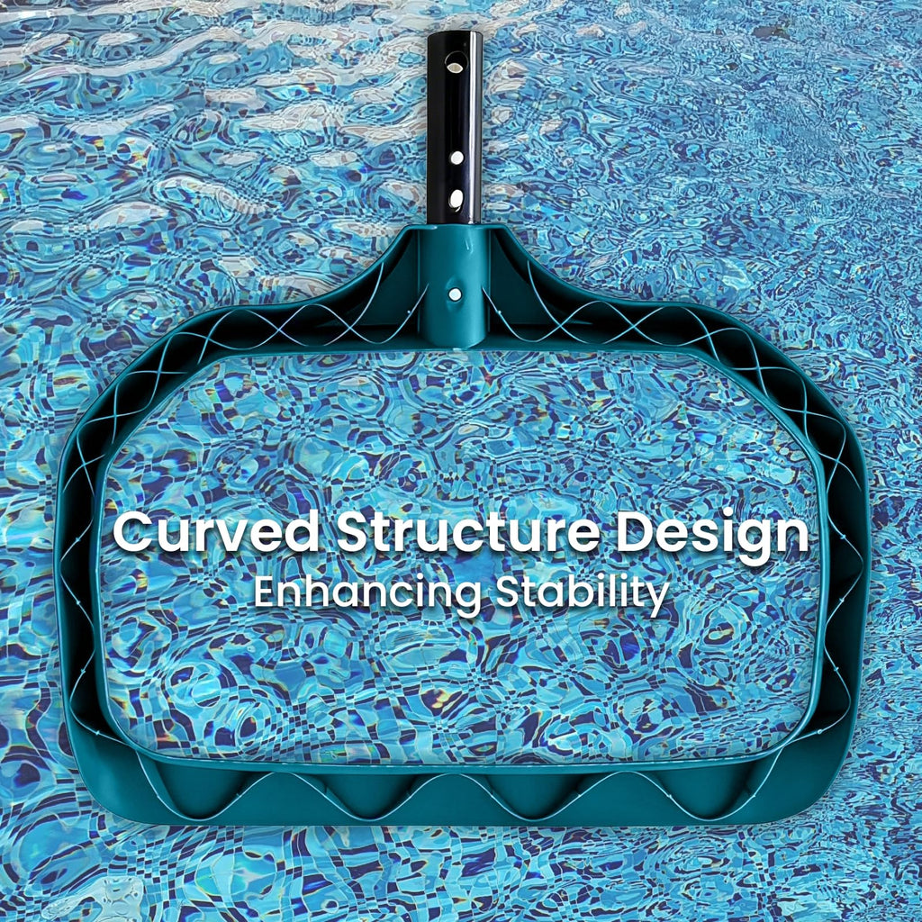 POOLWHALE Pool Skimmer Net - Upgrade Swimming Leaf Rake with Extra Wide Scoop Edge, Fine Mesh Nets for Pool Cleaning Leaves, Debris (Not Pole)