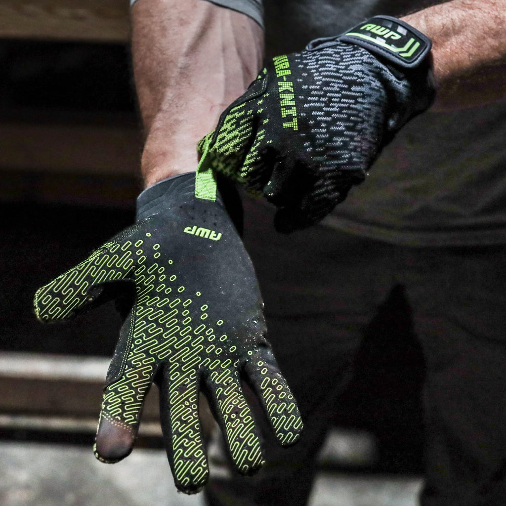 AWP Dura-Knit��� Work Gloves, Advanced 3D-Knit, Performance Grip, Durable, Touchscreen, Large, Black/Green