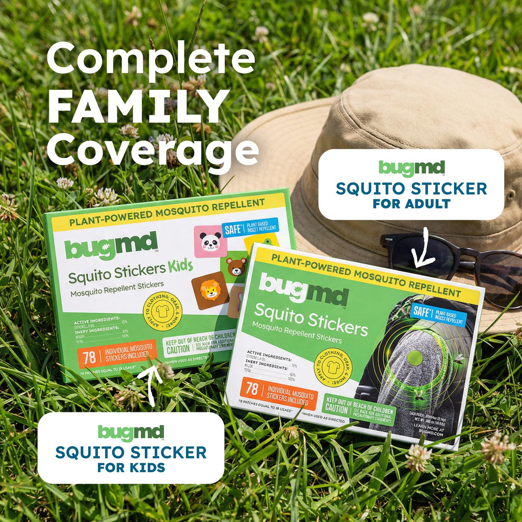 BugMD Squito Stickers Mosquito Repellent Patch Stickers for Adults (390 Patches), Safe & Effective Insect Repellent Patches for Toddlers, Kids, Camping, Beach & Outdoor Essentials