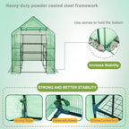SUNGIFT Walk-in Greenhouse, 57 x 61 x 80 in, 3 Tiers 10 Shelves