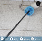 4 Pack Cobweb Duster Head Brush-Twist-On Spider Web Brush for Outdoor & Indoor Web Cleaning // Fits Standard Acme Threaded Poles // Cobweb Duster Brush Head Only-Blue