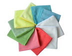 SINLAND 5 Color Assorted Microfiber Dish Cloth Best Kitchen Cloths Cleaning Cloths with Poly Scour Side 12Inchx12Inch 20 Pack (Pinkx4+bluex4+whitex4+yellowx4+greenx4)