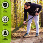 CKG Metal Detecting Shovel Digging Tool with Double Serrated Blade – Heavy Duty Digger Garden Root Cutter T-Handle Spade Professional Metal Detector Accessories