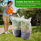 Drawstring Blueberry Netting for Bushes (4 Pack 3.28×2.62FT) - Easy Install Reusable Garden Netting, Protective Mesh for Fruit Trees & Tomato Plants, Blocks Birds, Squirrels & Insects