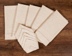 Lightnpro Flax Linen Napkins Set of 12 – Hemstitched Dinner Cloth Napkins, Washable and Reusable Natural Flax Napkins for Dining, Parties, Weddings, Holiday & Everyday Use – 18x18 Inch Natural Color
