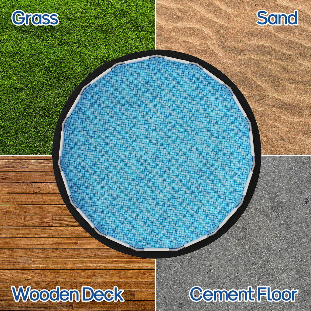 Mosenpol 24 FT Round Pool Liner Pad for Above Ground Pool, Durable Pre-Cut Under Pool Padding, Puncture Protection and Extend Liner Life