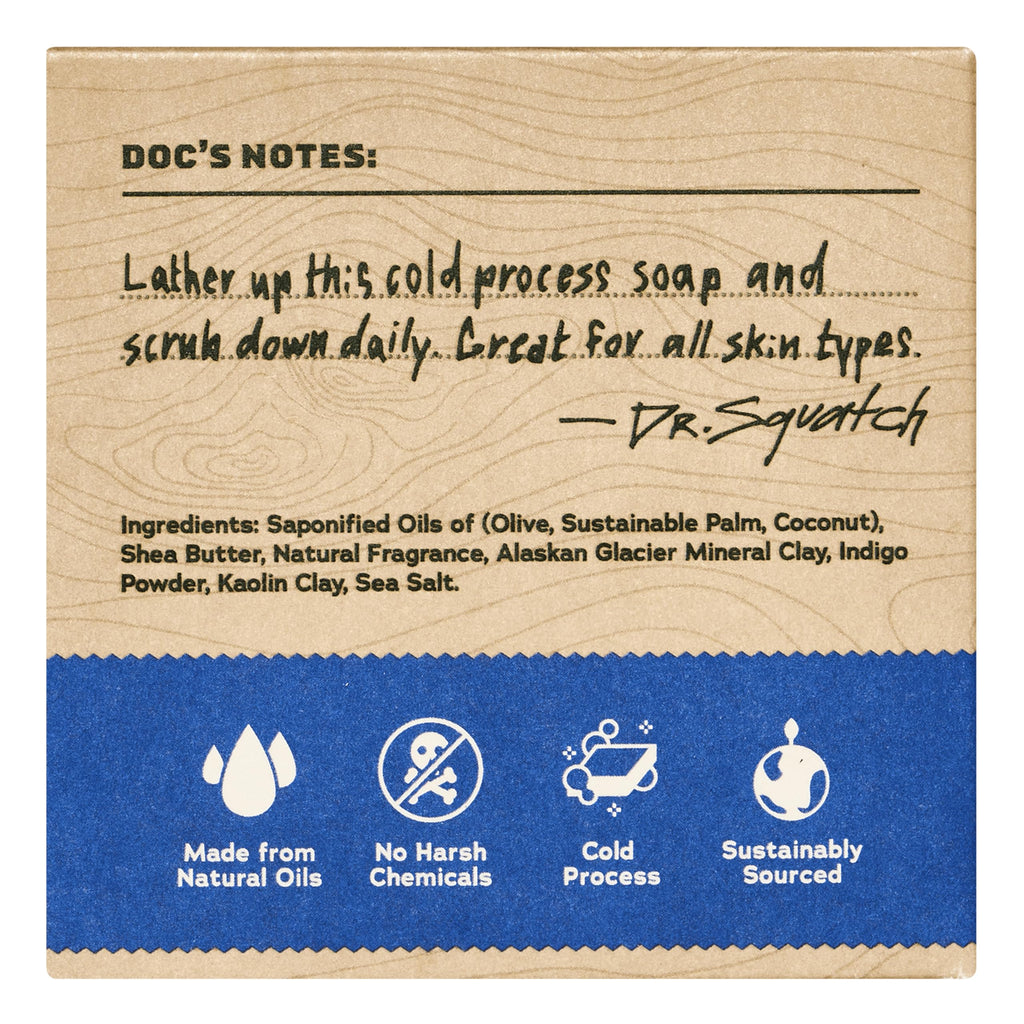 Dr. Squatch Natural Men’s Bar Soap - Cold Process Body Soap Bar with Natural Oils - Gifts for Men - Fresh Falls (5 oz, 3-Pack)