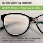 Translucent Eye Patch for Glasses, Adult Eye Patch for Men & Women, Vision Therapy for Amblyopia, Strabismus & Double Vision