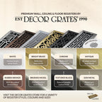 Decor Grates SPH610-NKL Floor Register, 6x10, Nickel Finish