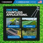 Sandbaggy 6 Inch Landscape Staples, 8 Gauge Galvanized Circle Top Garden Stakes, Heavy Duty Ground Pins for Weed Barrier Fabric, Sod, Turf, Netting and Erosion Control, 100 Pack