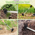 Weed Puller Tool with Long Handle, Hoe Garden Tool & Weed Rake for Weeding