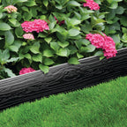 Master Mark Landscape Edging Coil, 40 ft x 4 inch Tall Garden Edging Border for Lawn and Pathways, Terrace Board, Black, 10 Stakes