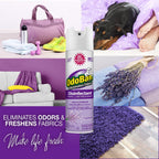 OdoBan Ready-to-Use Disinfectant and Harsh Aroma Eliminator, Cleaner and Fabric/Air Freshener, Set of 2, 14.6 Ounce 360-Degree Continuous Spray and 32 Ounce Trigger Spray, Lavender Scent