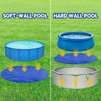 RAINDEWAY 8FT Pool Liners,Swimming Pool Ground Cloth,Multipurpose Round Tarp for Under Pool,Easy to Fold Pool Liner Pad for Above Ground Pool Mat Protector Pad Prevents Punctures Pool,Durable,Blue