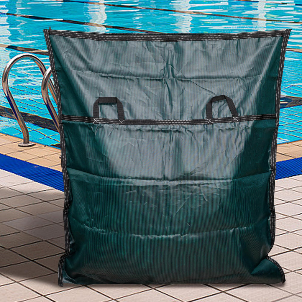 Adnee Pool Safety Cover Stowaway Bag with 4 Carry Handles,48x57 Inch Waterproof Pool Cover Storage Bag, Pool Cover Stowaway Bags for Pool Covers Packing
