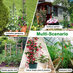 2 Pack Spiral Metal Garden Trellis for Climbing Plants Outdoor - 72" Large Heavy Duty Plant Support Tower with Center Pole, for Outdoor Garden, Raised Bed,Backyard,Container Gardening