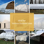 GUARD SHIELD Heavy Duty Tarp 16x20 Feet White Multi Purpose Thick Waterproof Poly Tarp Cover 10mil