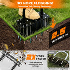 Lawn Aerator Tool 15 Spikes Manual Grass Aerator for Yard Heavy Duty Metal