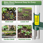 Walensee Weed Puller, Stand Up Weeder Hand Tool, Long Handle Garden Weeding Tool with 3 Claws, Hand Weed Hound Weed Puller for Dandelion, Standup Weed Root Pulling Tool and Picker, Grabber (1 Pack)