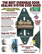 Energy Saving Garage Door Hinge - 4 Panel Doors Up to 12', MFG# R4416-40