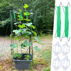 HFXXAD 70Pcs Tomato Hooks with String, Tomato Support Hooks, Tomato Holder Hooks & Plant Support Clips with 33.3ft Twine to Prevent Tomatoes from Pinching or Falling Off