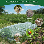 10 * 33FT Ultra Fine Garden Mesh Netting Pest Barrier, White Plant Covers for Outdoor Patio Greenhouse Crop Vegetables Fruit Flower Garden Protection, Row Covers Fabric Screen Insect Bug Bird Netting