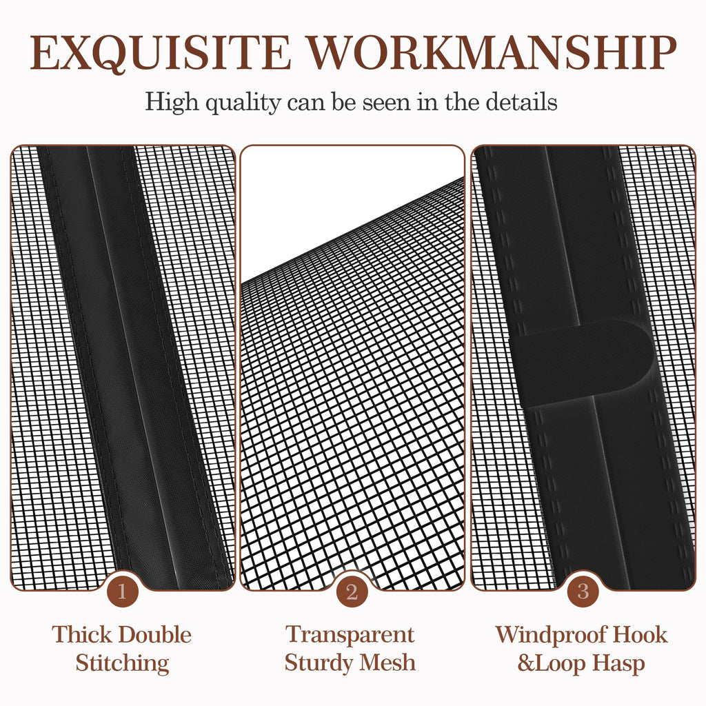 Yotache Magnetic Screen Door for Sliding Doors 72"x80", Screen Size 74"x81", Double-Sided Opening Screen Reinforced Mesh with Strong Magnets for French Front/Back Patio Doors