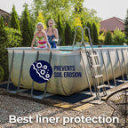 Shop Square 12-Foot-by-24-Foot Rectangle Pool Liner Pad for Above Ground Pools - Rectangle Pool Pad, Under Pool Mat, Puncture Protection, Extend Liner Life, Durable Geotextile Material