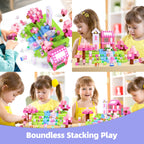 GobiDex 100PCS Magnetic Blocks Kid Building Toys for 3+ Years Old Girls, Upgraded STEM Sensory Gifts for Princess, Kids Magnets Game for Toddler