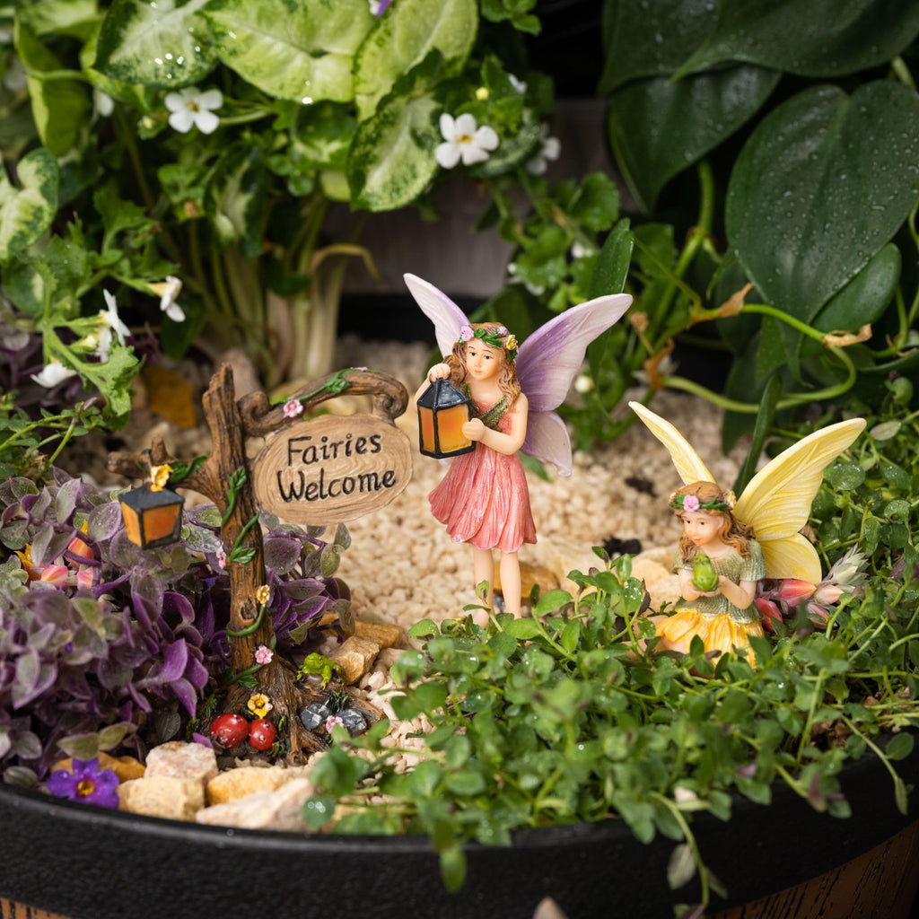 PRETMANNS Fairies for Fairy Garden Accessories Outdoor, 3 Piece Kit