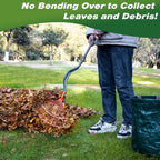 Walensee Leaf Grabber Rake, Long Handle Yard Debris Collector for Lawn