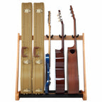 Nefelibata Multi-Purpose Guitar Stand 5 Stands Wooden Guitar Stand Floor Stand for Guitars and Cases, Electric Guitars, Acoustic Guitars, Bass Guitars, Cellos - German Ash