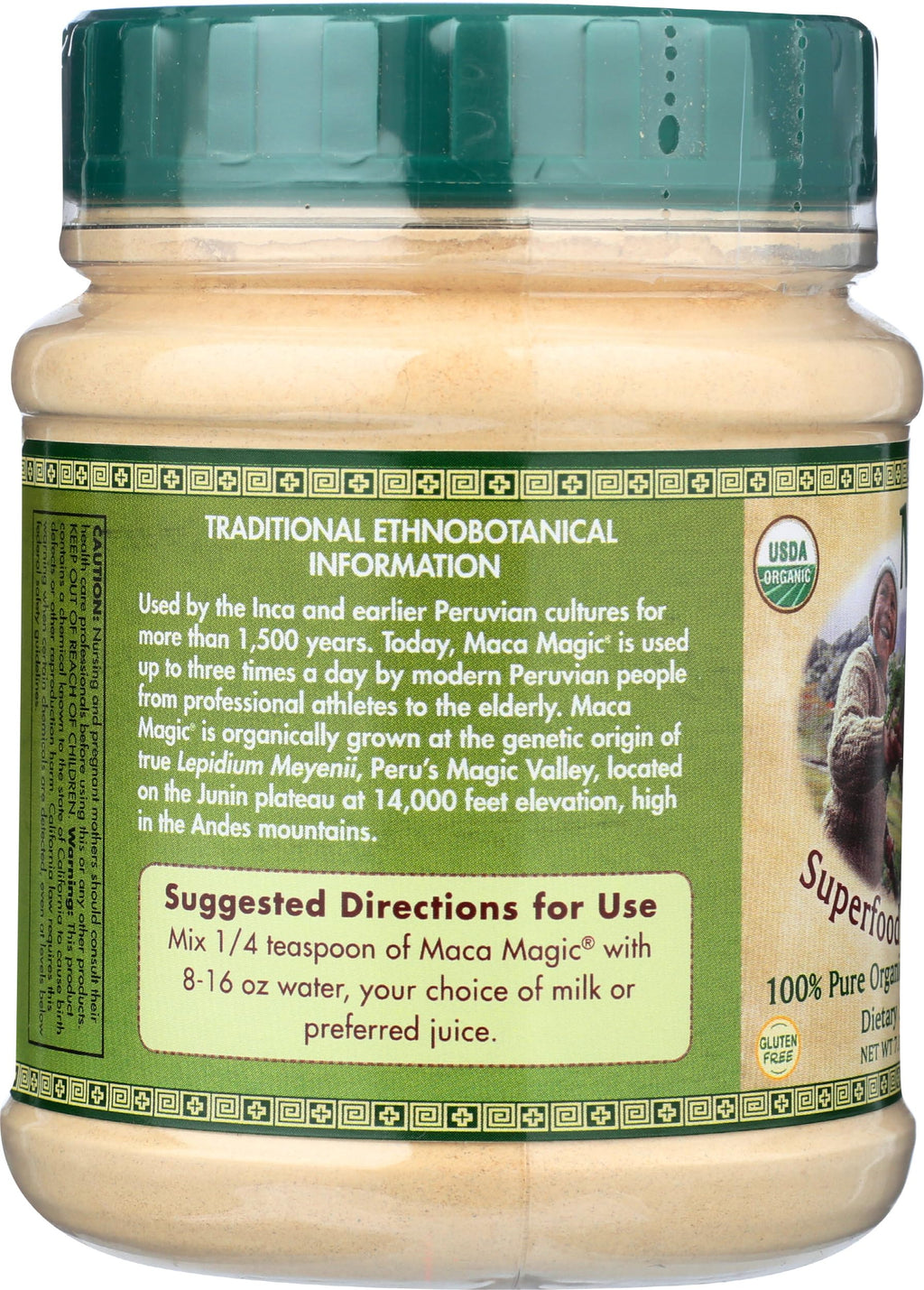 Maca Magic Organic Black Maca Powder - Raw Maca Powder - Raw Premium Maca Powder - Yellow Maca Powder - Raw Red Maca Root Powder - Miracle in The Andes - Maca Superfood Powder Powder - 7.1 Oz
