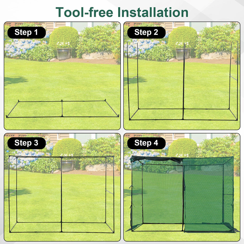 Toriexon Crop Cage Plant Protection Tent 6.5 x 10 x 6.5 Ft
