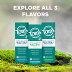 Tom's of Maine Whiten Plus Deep Clean Whitening Toothpaste, Natural Whitening Toothpaste with Plant-Based Cleansers, Enamel Safe, Whitens Without Causing Sensitivity, Peppermint, 4.0 oz (Pack of 3)