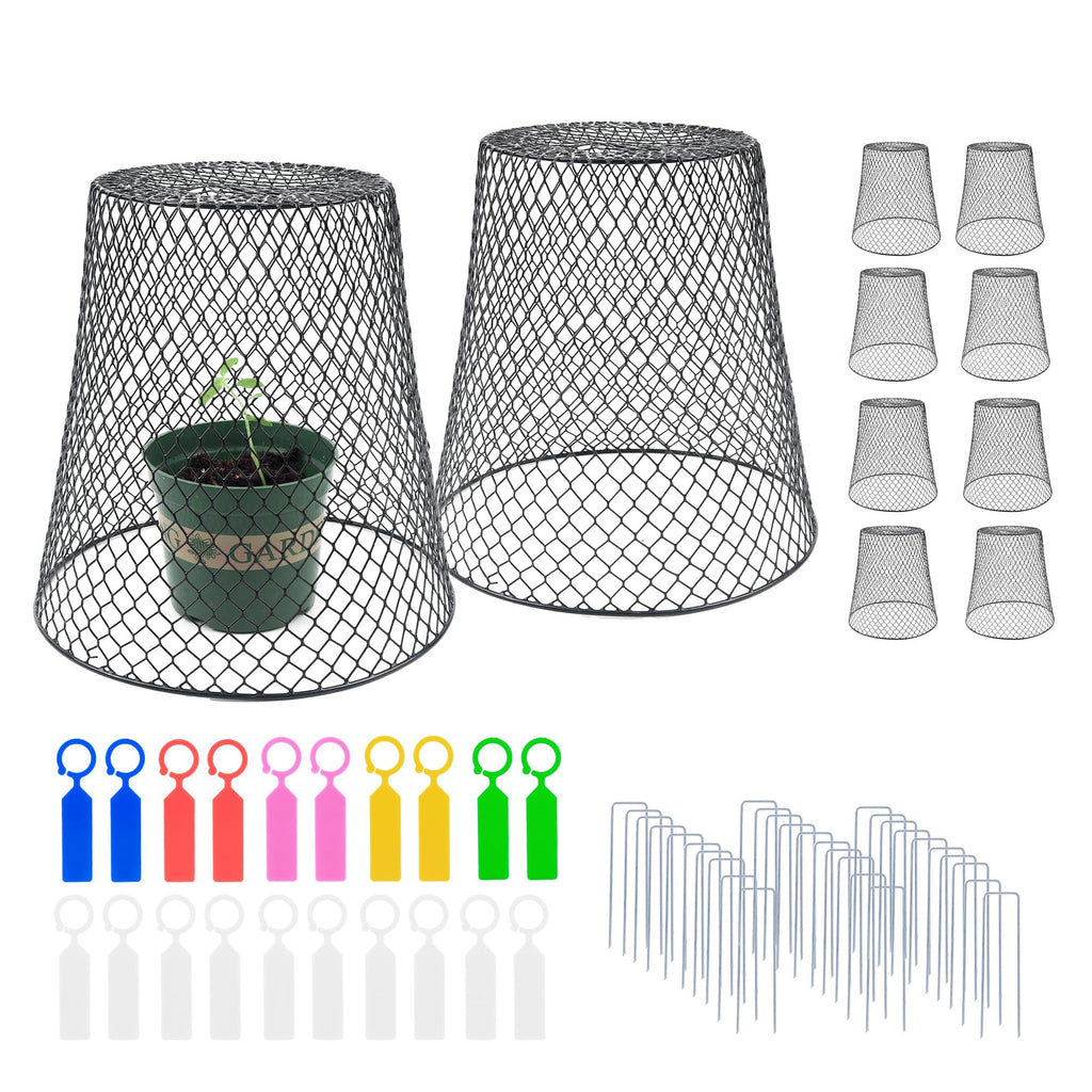 10 Pack 9.2 x 9.2 Inch Chicken Wire Cloche Plant Protectors from Animals