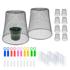 10 Pack 9.2 x 9.2 Inch Chicken Wire Cloche Plant Protectors from Animals