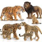 Toymany 8PCS Realistic Lion Tiger Cheetah Leopard Figurines Toy