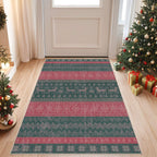 Nakagishi Area Rug Living Room Rugs: Christmas 3x5 Machine Washable Boho Large Neutral Farmhouse Stain Resistant Moroccan Indoor Floor Carpet for Bedroom Nursery Dorm Classroom Dining Room Home