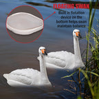 Swan Decoys for Geese Large Floating Swan Decoy for Pool Pond & Lake 2 Pack