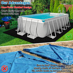 11x7.5Ft Rectangular Pool Liner Pad for Above Ground Swimming Pools,250g/㎡ Heavy Duty Pool Ground Mat Under Pool Pad, Durable Pools Bottom Liner Protector to Prevent Puncture and Extend Liner Life