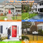 Solar House Numbers for Outside, 45 LED Lighted Address Sign for House Yard, 39inch Tall In Ground & Wall Mount, IP65 Waterproof Solar Powered Address Sign with Cool White or Warm White(Black)
