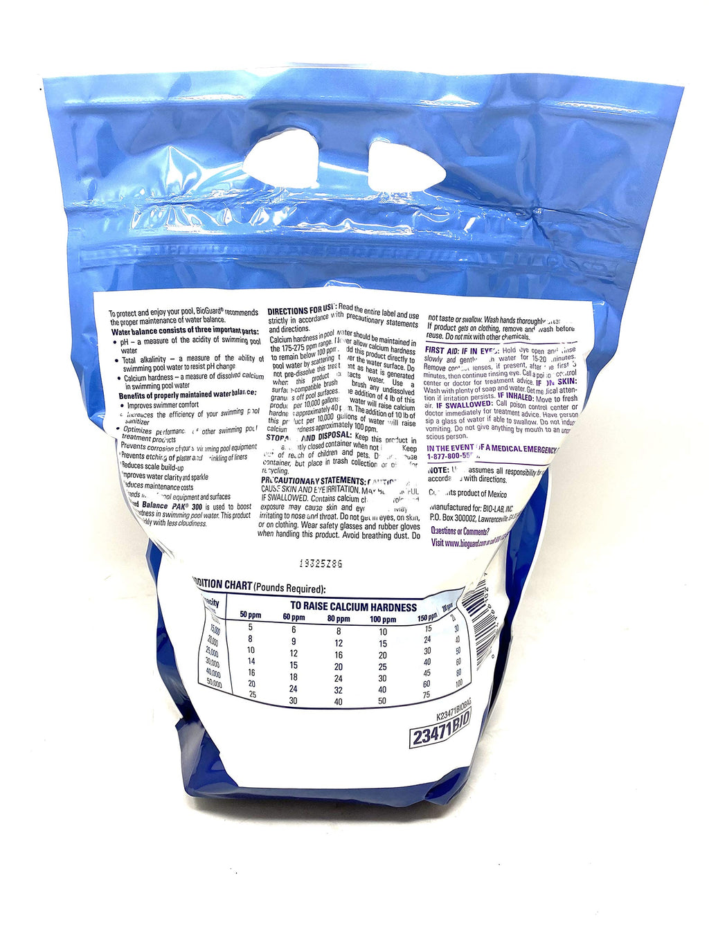 BioGuard Balance Pak 300, 7 lb, Calcium Hardness Increaser, Quick-Dissolving, Prevent Corrosion of Pool Equipment and Surfaces
