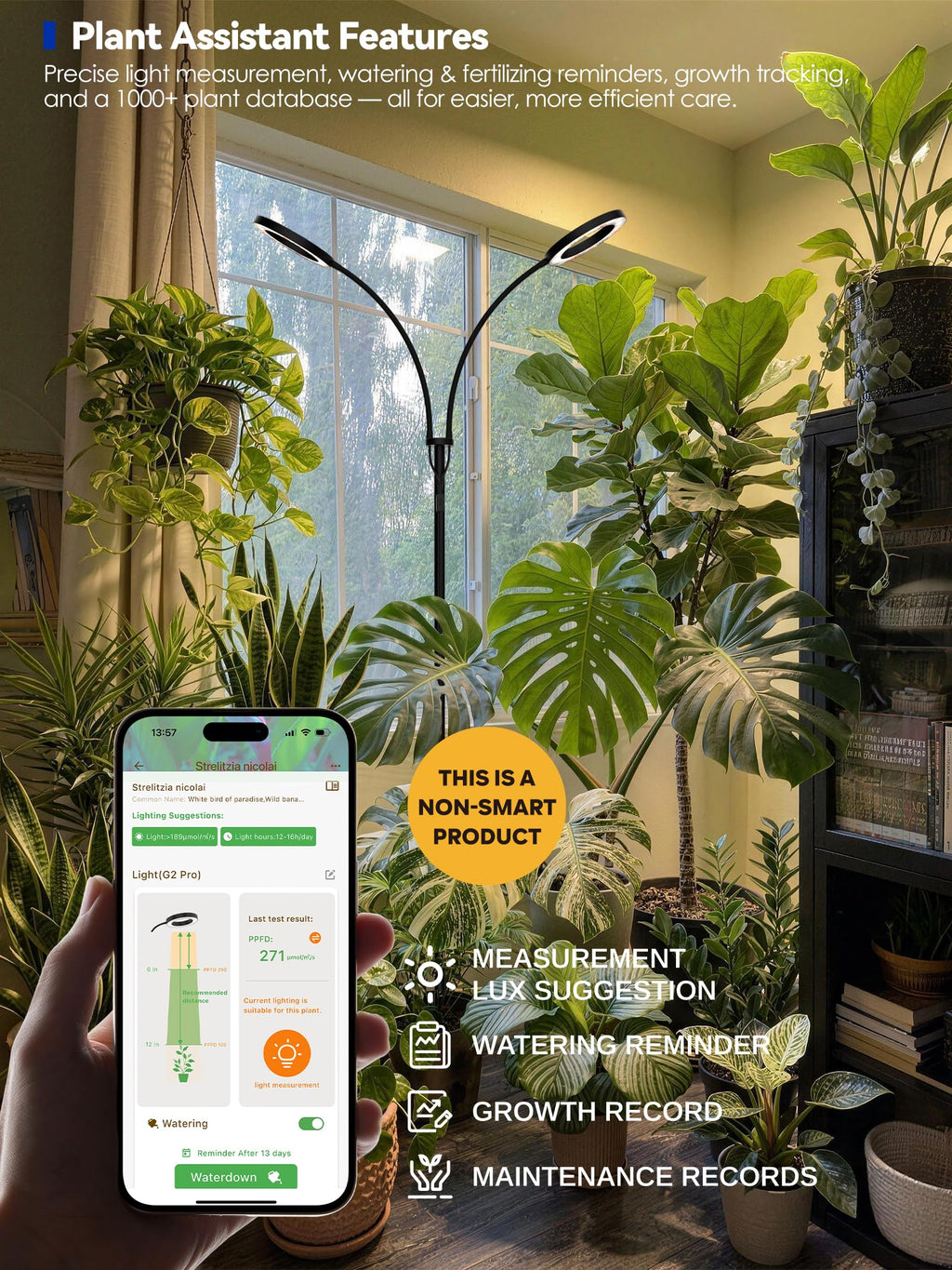 Grow Lights for Indoor Plants,LED Plant Light with Stand for Indoor Growing