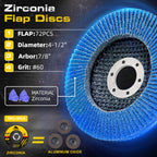 PRETEC Grinding & Cutting Wheels 4 1/2 inch Set,Angle Grinder Wheel Set,Cut Off Wheels 8 PCS,Grinding Wheel,4.5” Flap Discs for Angle Grinder for Cutting Grinding 8+1+1 PC
