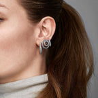 PANDORA Pavé Heart Hoop Earrings - Elegant Earrings for Women - Great Gift for Her - Made with Sterling Silver & Cubic Zirconia