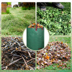 Dntorx 72-Gallon Lawn Leaf Bags, 3-Pack Reusable Yard Waste Bags