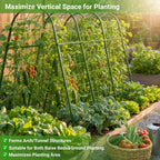 Cucumber Trellis for Raised Bed, U-Shape Arch Metal Garden Trellis for Climbing Plants, Heavy Duty Plant Trellis Outdoor, Easy Assembly Rustproof Trellis for Vines (U Frame Trellis)