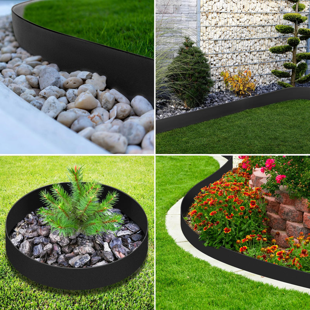 LAVEVE Galvanized Steel Landscape Edging 10-Pack, 40" L x 5" H (33Ft Total)